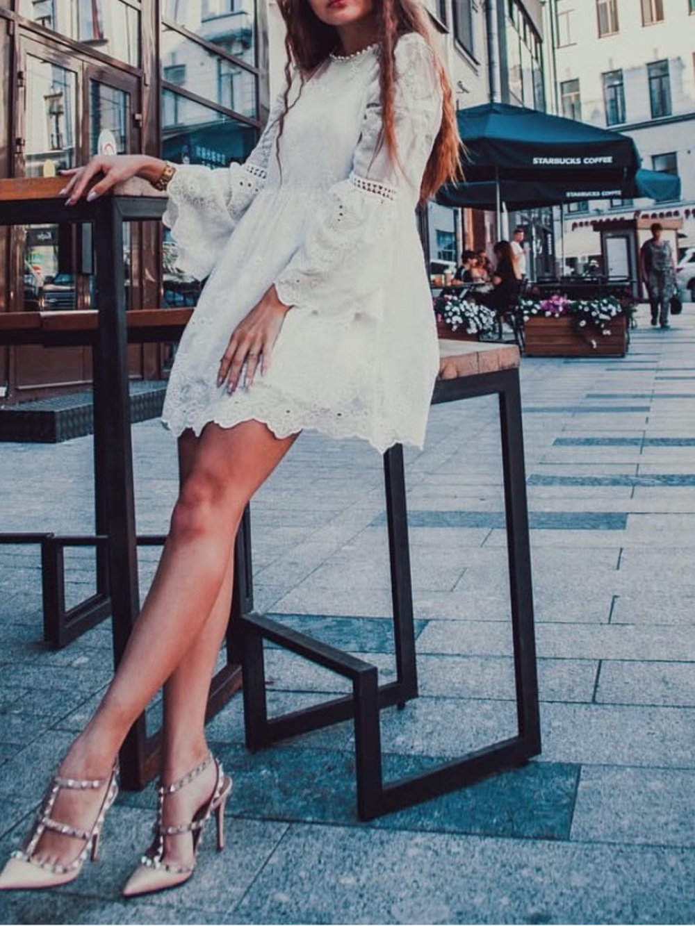 Zara white dress size S